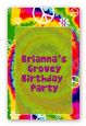 Peace Tie Dye - Custom Large Rectangle Birthday Party Sticker/Labels thumbnail