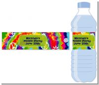 Peace Tie Dye - Personalized Birthday Party Water Bottle Labels