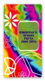 Peace Tie Dye - Custom Rectangle Birthday Party Sticker/Labels