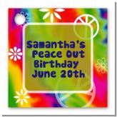 Peace Tie Dye - Personalized Birthday Party Card Stock Favor Tags