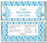 Peacock - Personalized Baby Shower Candy Bar Wrappers