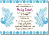 Peacock - Baby Shower Invitations