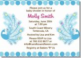 Peacock - Baby Shower Invitations