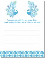 Peacock - Baby Shower Notes of Advice