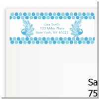 Peacock - Baby Shower Return Address Labels