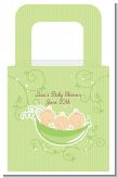 Triplets Three Peas in a Pod Caucasian Two Girls One Boy - Personalized Baby Shower Favor Boxes