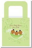 Triplets Three Peas in a Pod African American Three Boys - Personalized Baby Shower Favor Boxes