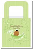 Sweet Pea African American Boy - Personalized Baby Shower Favor Boxes