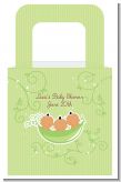 Triplets Three Peas in a Pod Hispanic Two Girls One Boy - Personalized Baby Shower Favor Boxes