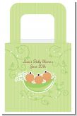 Triplets Three Peas in a Pod Hispanic Three Girls - Personalized Baby Shower Favor Boxes