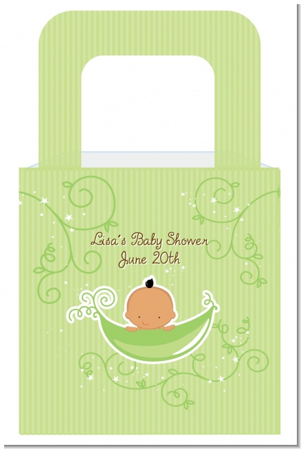 Sweet Pea Hispanic Boy - Personalized Baby Shower Favor Boxes