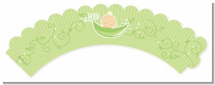 Sweet Pea Caucasian Boy - Baby Shower Cupcake Wrappers