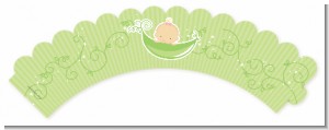 Sweet Pea Caucasian Girl - Baby Shower Cupcake Wrappers