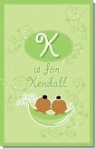 Twins Two Peas in a Pod African American Boy And Girl - Personalized Baby Shower Nursery Wall Art