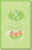 Triplets Three Peas in a Pod Hispanic Two Boys One Girl - Personalized Baby Shower Nursery Wall Art