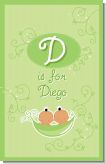 Twins Two Peas in a Pod Hispanic Two Boys - Personalized Baby Shower Nursery Wall Art