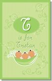 Triplets Three Peas in a Pod Hispanic Three Boys - Personalized Baby Shower Nursery Wall Art