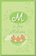 Triplets Three Peas in a Pod Hispanic Three Girls - Personalized Baby Shower Nursery Wall Art thumbnail