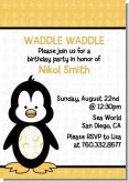 Penguin - Birthday Party Invitations