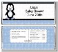 Penguin Blue - Personalized Baby Shower Candy Bar Wrappers thumbnail