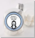Penguin Blue - Personalized Baby Shower Candy Jar