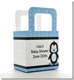 Penguin Blue - Personalized Baby Shower Favor Boxes