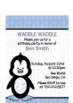 Penguin Blue - Baby Shower Petite Invitations thumbnail
