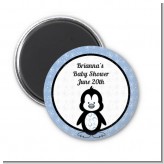 Penguin Blue - Personalized Baby Shower Magnet Favors