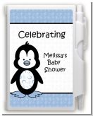 Penguin Blue - Baby Shower Personalized Notebook Favor