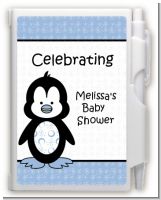 Penguin Blue - Baby Shower Personalized Notebook Favor