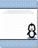 Penguin Blue - Baby Shower Notes of Advice