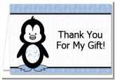 Penguin Blue - Baby Shower Thank You Cards