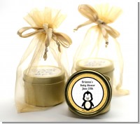 Penguin - Baby Shower Gold Tin Candle Favors