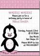 Penguin Pink - Birthday Party Invitations thumbnail