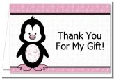 Penguin Pink - Birthday Party Thank You Cards