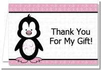 Penguin Pink - Birthday Party Thank You Cards
