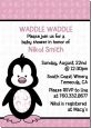 Penguin Pink - Baby Shower Invitations thumbnail