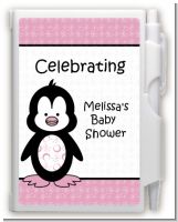 Penguin Pink - Baby Shower Personalized Notebook Favor