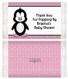 Penguin Pink - Personalized Popcorn Wrapper Baby Shower Favors thumbnail