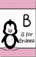 Penguin Pink - Personalized Baby Shower Nursery Wall Art thumbnail