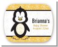 Penguin - Personalized Baby Shower Rounded Corner Stickers thumbnail