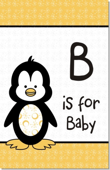 Penguin - Personalized Baby Shower Nursery Wall Art