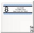 Penguin Blue - Birthday Party Return Address Labels thumbnail