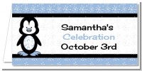 Penguin Blue - Personalized Baby Shower Place Cards