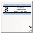 Penguin Blue - Baby Shower Return Address Labels thumbnail