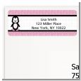 Penguin Pink - Birthday Party Return Address Labels thumbnail