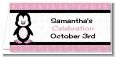 Penguin Pink - Personalized Baby Shower Place Cards thumbnail