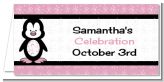 Penguin Pink - Personalized Baby Shower Place Cards
