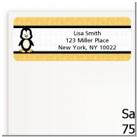Penguin - Baby Shower Return Address Labels