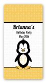 Penguin - Custom Rectangle Birthday Party Sticker/Labels